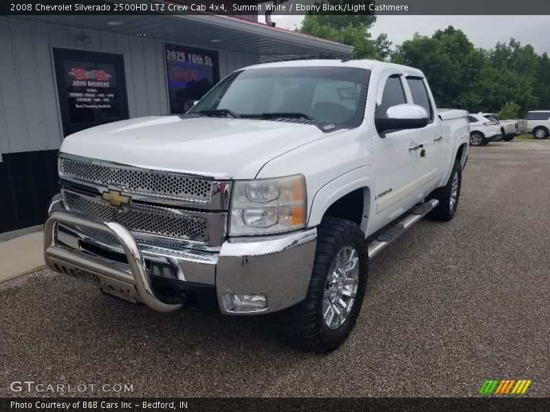 Summit White / Ebony Black/Light Cashmere 2008 Chevrolet Silverado 2500HD LTZ Crew Cab 4x4