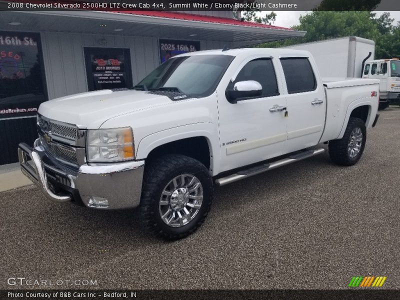 Summit White / Ebony Black/Light Cashmere 2008 Chevrolet Silverado 2500HD LTZ Crew Cab 4x4
