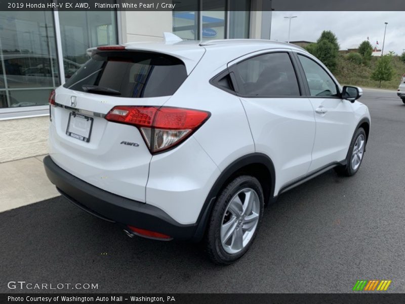 Platinum White Pearl / Gray 2019 Honda HR-V EX AWD