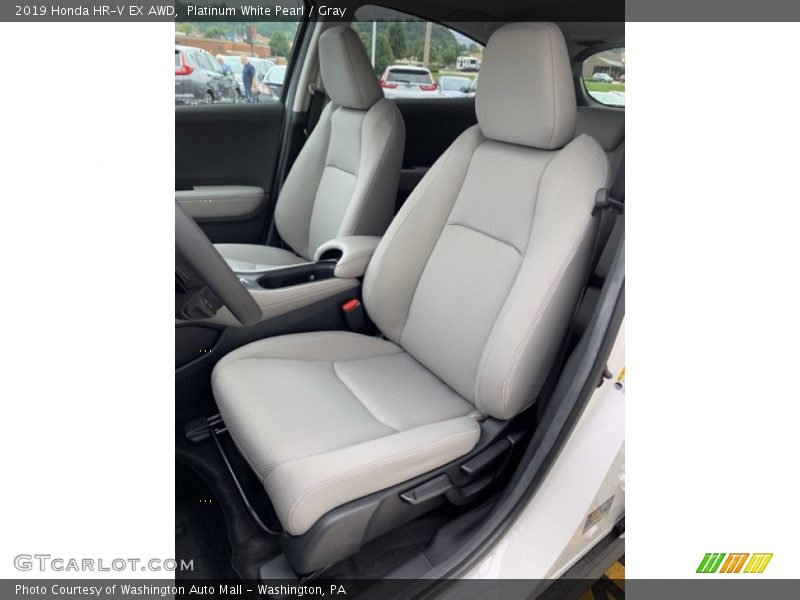 Platinum White Pearl / Gray 2019 Honda HR-V EX AWD