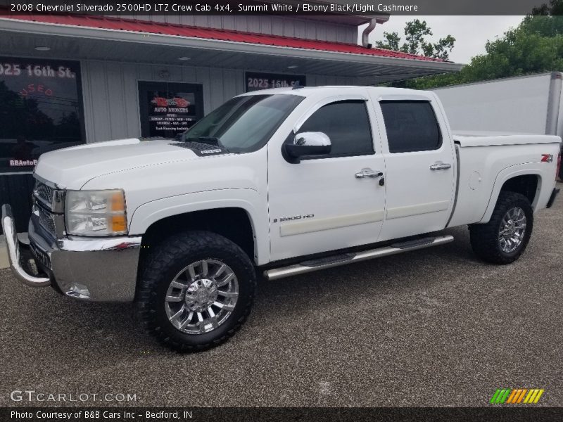 Summit White / Ebony Black/Light Cashmere 2008 Chevrolet Silverado 2500HD LTZ Crew Cab 4x4