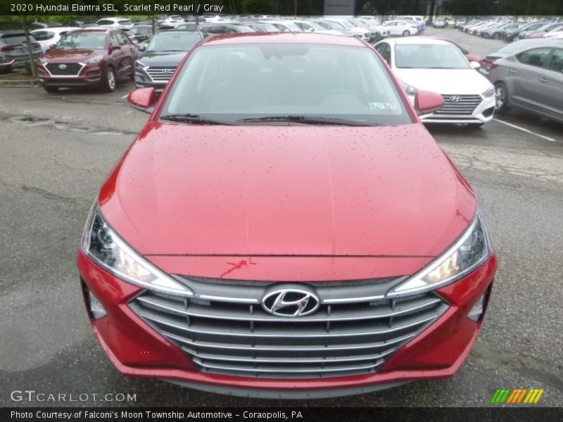 Scarlet Red Pearl / Gray 2020 Hyundai Elantra SEL