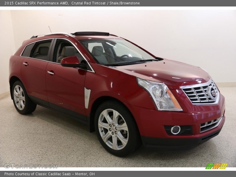 Crystal Red Tintcoat / Shale/Brownstone 2015 Cadillac SRX Performance AWD