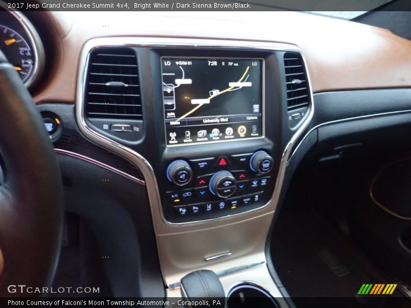 Bright White / Dark Sienna Brown/Black 2017 Jeep Grand Cherokee Summit 4x4