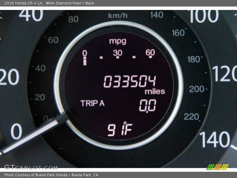 White Diamond Pearl / Black 2016 Honda CR-V LX