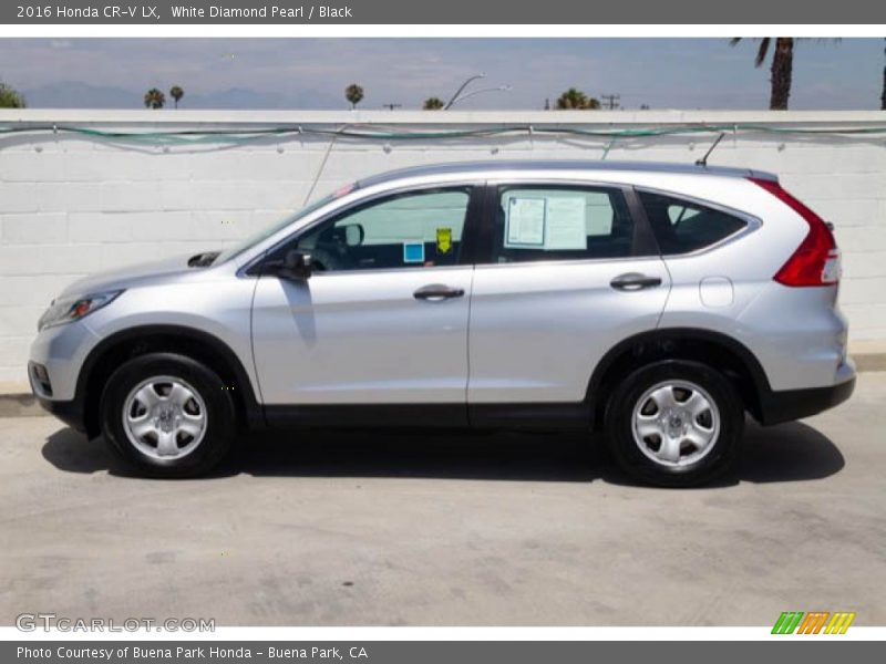 White Diamond Pearl / Black 2016 Honda CR-V LX