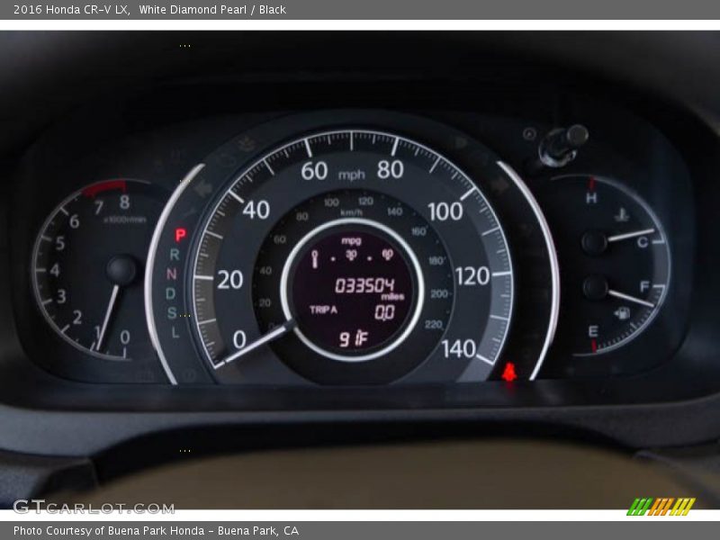 White Diamond Pearl / Black 2016 Honda CR-V LX