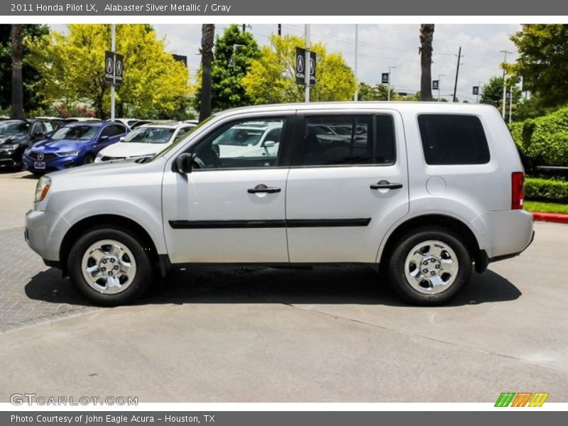 Alabaster Silver Metallic / Gray 2011 Honda Pilot LX