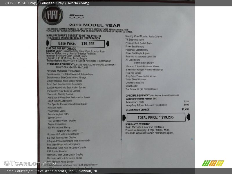  2019 500 Pop Window Sticker