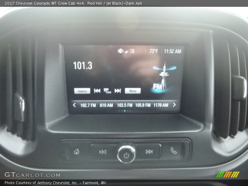 Red Hot / Jet Black/­Dark Ash 2017 Chevrolet Colorado WT Crew Cab 4x4