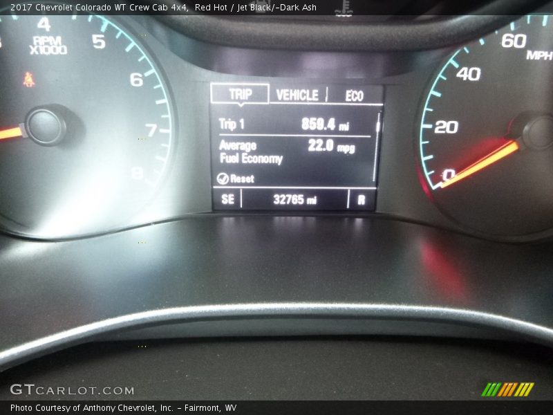 Red Hot / Jet Black/­Dark Ash 2017 Chevrolet Colorado WT Crew Cab 4x4