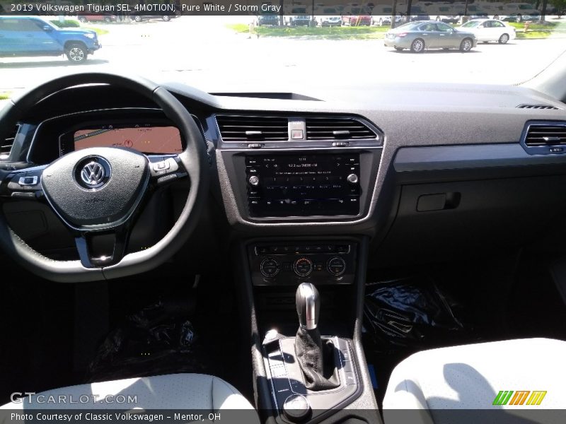 Pure White / Storm Gray 2019 Volkswagen Tiguan SEL 4MOTION