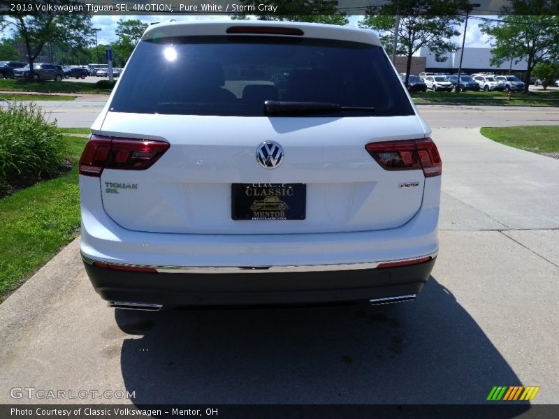 Pure White / Storm Gray 2019 Volkswagen Tiguan SEL 4MOTION