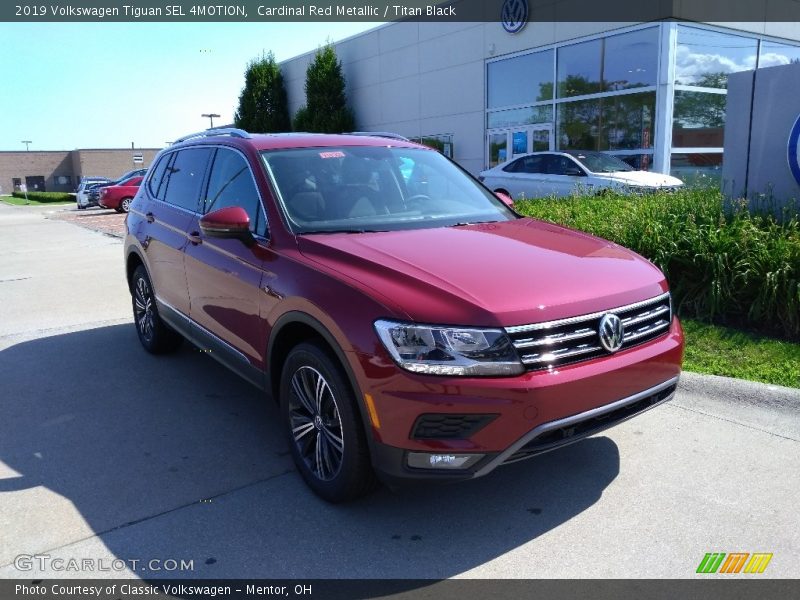 Cardinal Red Metallic / Titan Black 2019 Volkswagen Tiguan SEL 4MOTION