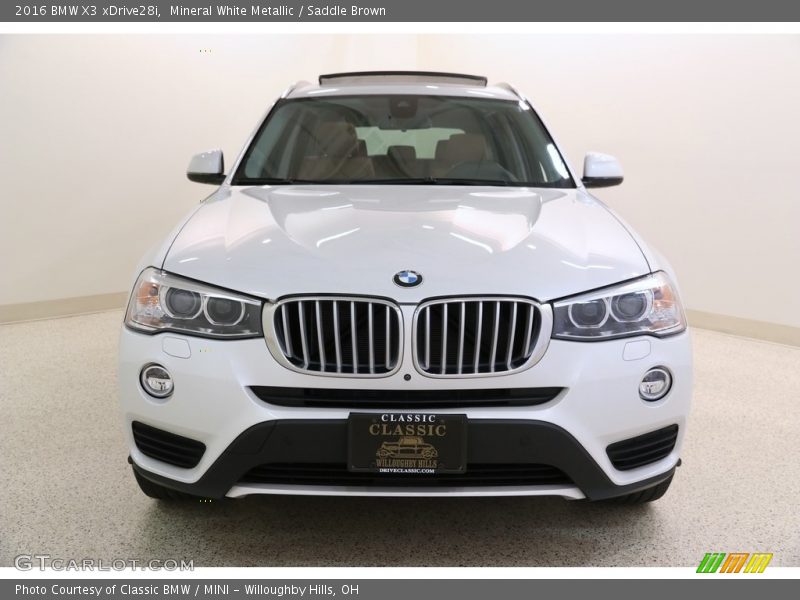 Mineral White Metallic / Saddle Brown 2016 BMW X3 xDrive28i