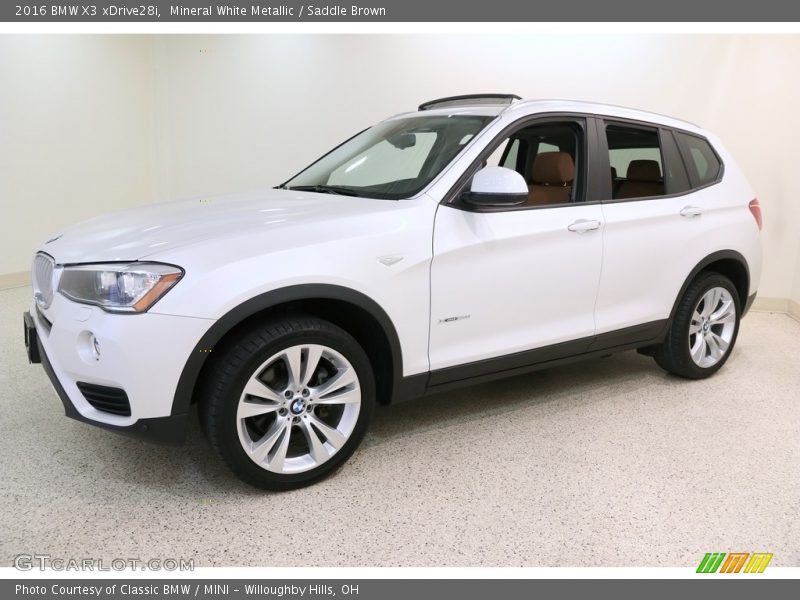 Mineral White Metallic / Saddle Brown 2016 BMW X3 xDrive28i
