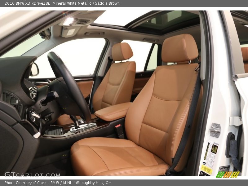 Mineral White Metallic / Saddle Brown 2016 BMW X3 xDrive28i