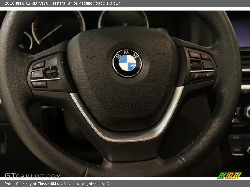 Mineral White Metallic / Saddle Brown 2016 BMW X3 xDrive28i