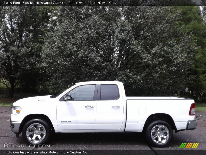 Bright White / Black/Diesel Gray 2019 Ram 1500 Big Horn Quad Cab 4x4
