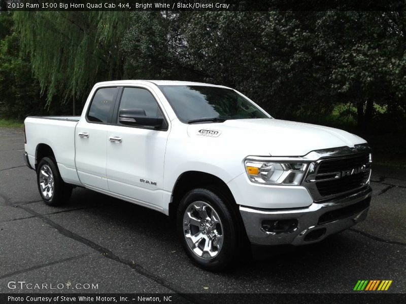 Bright White / Black/Diesel Gray 2019 Ram 1500 Big Horn Quad Cab 4x4