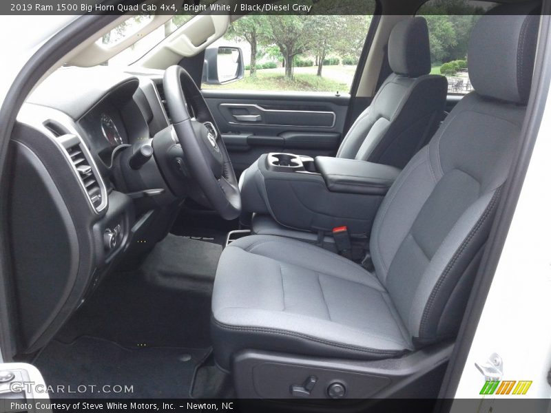 Bright White / Black/Diesel Gray 2019 Ram 1500 Big Horn Quad Cab 4x4