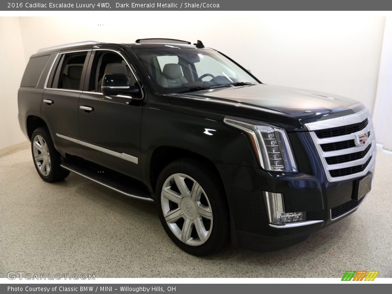 Dark Emerald Metallic / Shale/Cocoa 2016 Cadillac Escalade Luxury 4WD