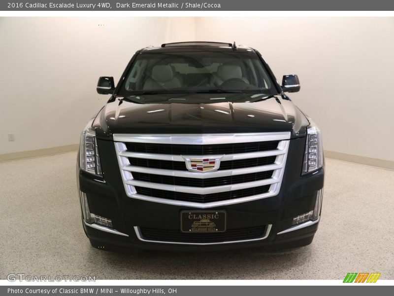 Dark Emerald Metallic / Shale/Cocoa 2016 Cadillac Escalade Luxury 4WD