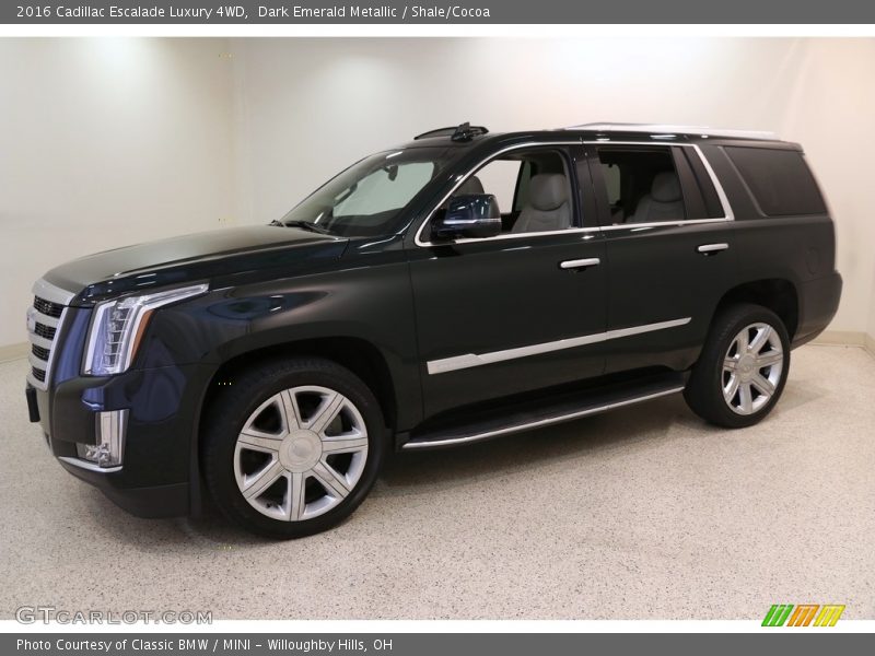 Dark Emerald Metallic / Shale/Cocoa 2016 Cadillac Escalade Luxury 4WD