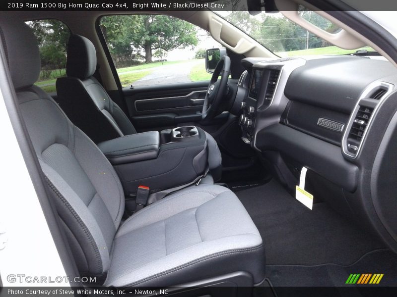 Bright White / Black/Diesel Gray 2019 Ram 1500 Big Horn Quad Cab 4x4