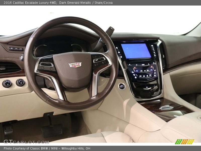Dark Emerald Metallic / Shale/Cocoa 2016 Cadillac Escalade Luxury 4WD