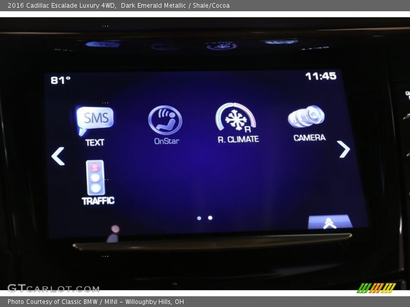 Dark Emerald Metallic / Shale/Cocoa 2016 Cadillac Escalade Luxury 4WD