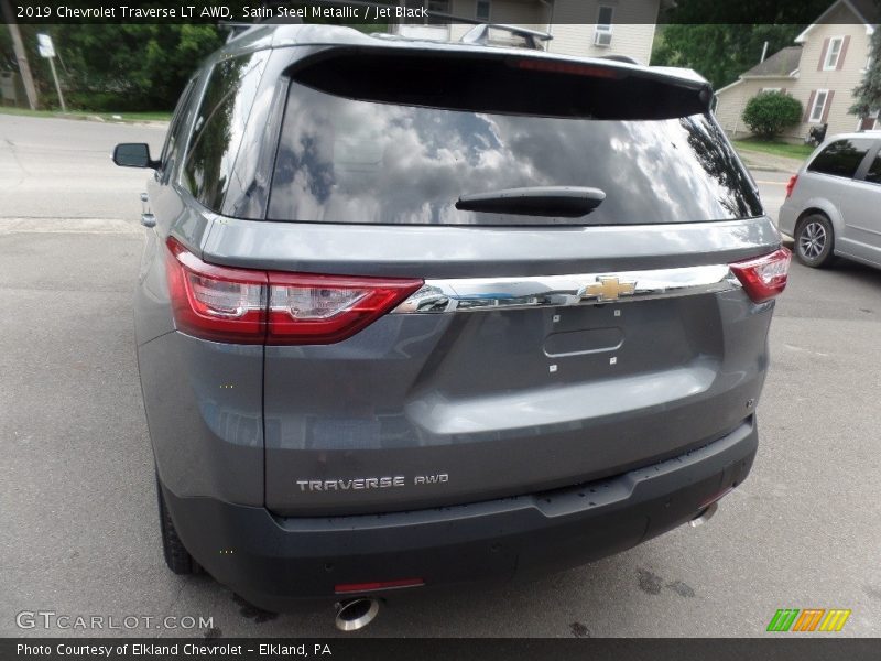 Satin Steel Metallic / Jet Black 2019 Chevrolet Traverse LT AWD
