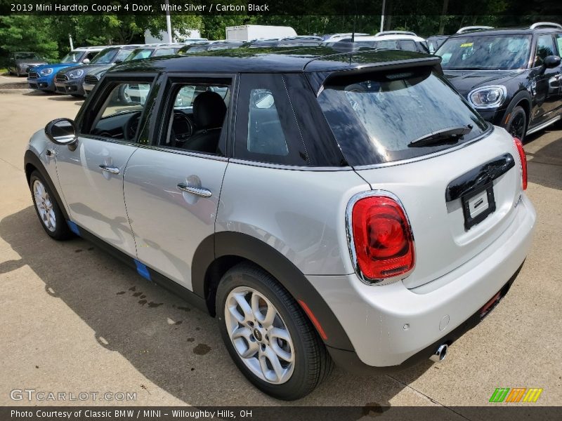 White Silver / Carbon Black 2019 Mini Hardtop Cooper 4 Door