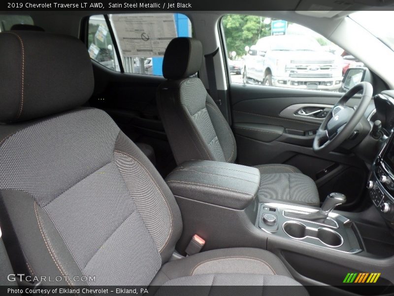 Satin Steel Metallic / Jet Black 2019 Chevrolet Traverse LT AWD