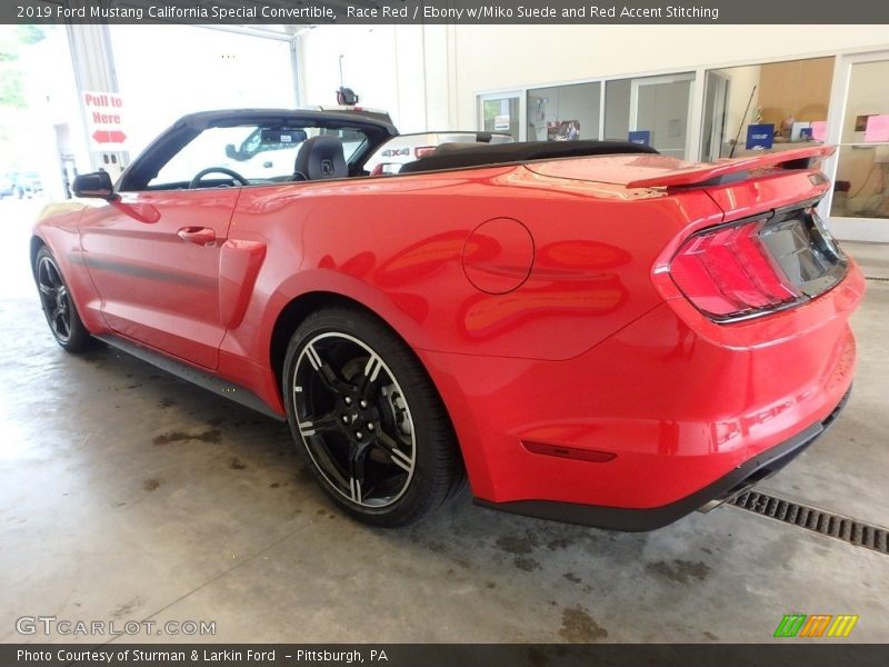 Race Red / Ebony w/Miko Suede and Red Accent Stitching 2019 Ford Mustang California Special Convertible