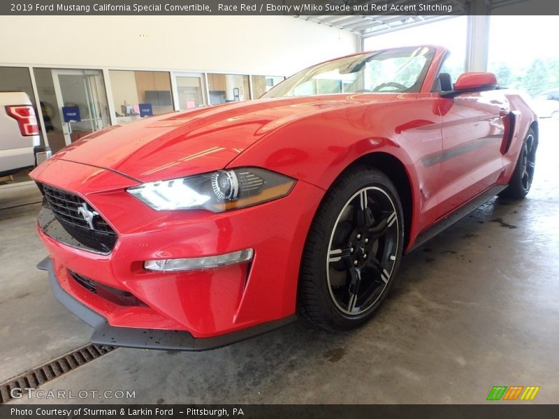 Race Red / Ebony w/Miko Suede and Red Accent Stitching 2019 Ford Mustang California Special Convertible