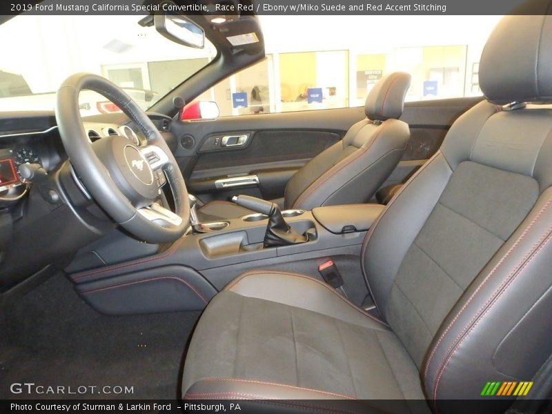 Race Red / Ebony w/Miko Suede and Red Accent Stitching 2019 Ford Mustang California Special Convertible