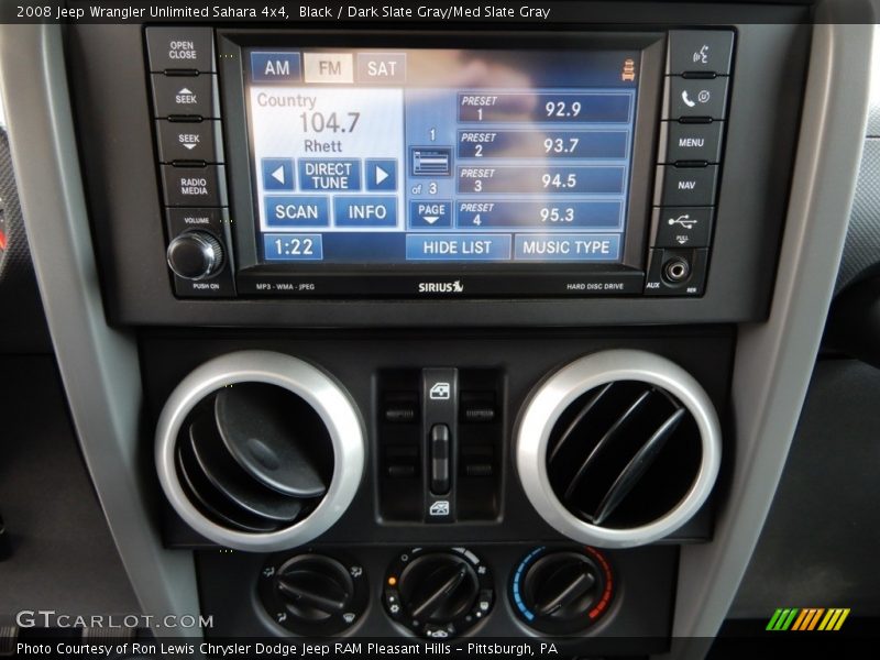 Black / Dark Slate Gray/Med Slate Gray 2008 Jeep Wrangler Unlimited Sahara 4x4