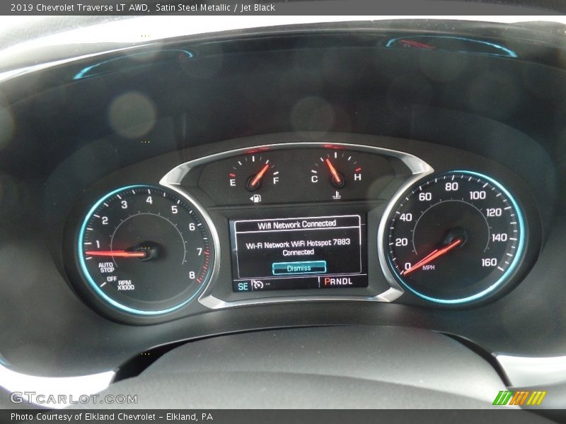 Satin Steel Metallic / Jet Black 2019 Chevrolet Traverse LT AWD