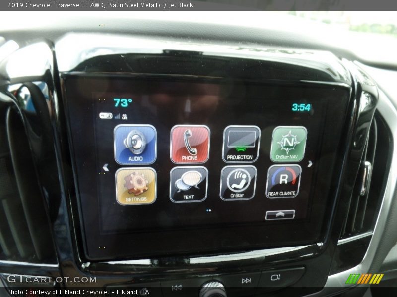 Satin Steel Metallic / Jet Black 2019 Chevrolet Traverse LT AWD