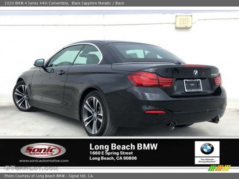 Black Sapphire Metallic / Black 2020 BMW 4 Series 440i Convertible