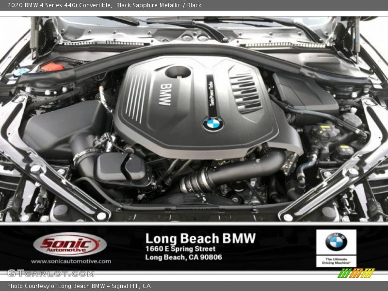 Black Sapphire Metallic / Black 2020 BMW 4 Series 440i Convertible