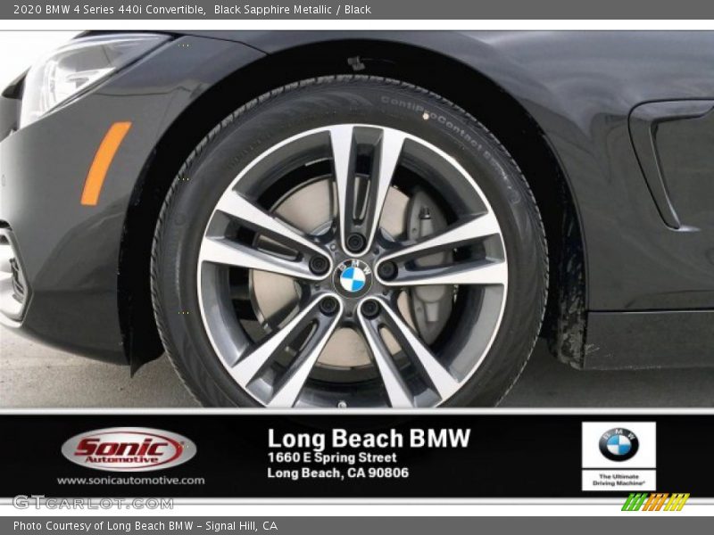 Black Sapphire Metallic / Black 2020 BMW 4 Series 440i Convertible