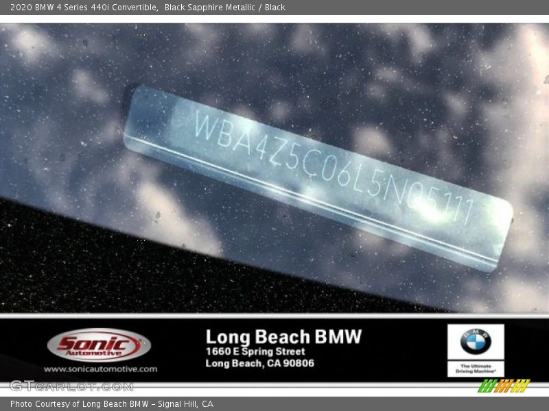 Black Sapphire Metallic / Black 2020 BMW 4 Series 440i Convertible