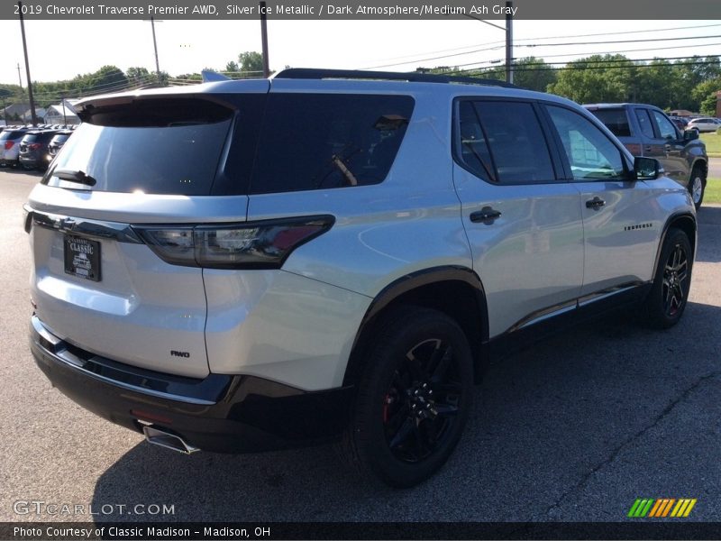 Silver Ice Metallic / Dark Atmosphere/Medium Ash Gray 2019 Chevrolet Traverse Premier AWD