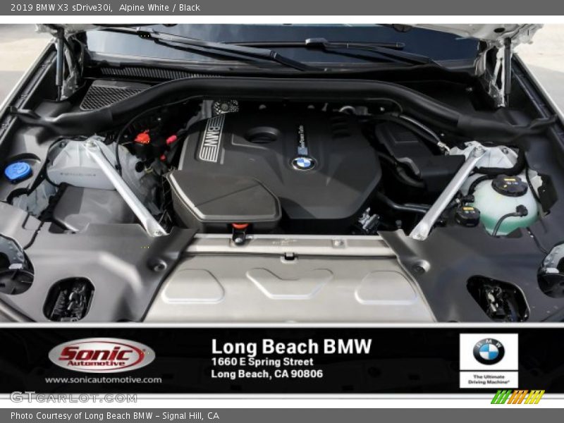 Alpine White / Black 2019 BMW X3 sDrive30i