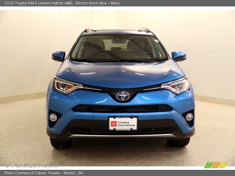 Electric Storm Blue / Black 2016 Toyota RAV4 Limited Hybrid AWD