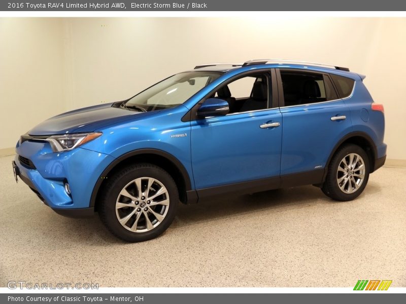 Electric Storm Blue / Black 2016 Toyota RAV4 Limited Hybrid AWD