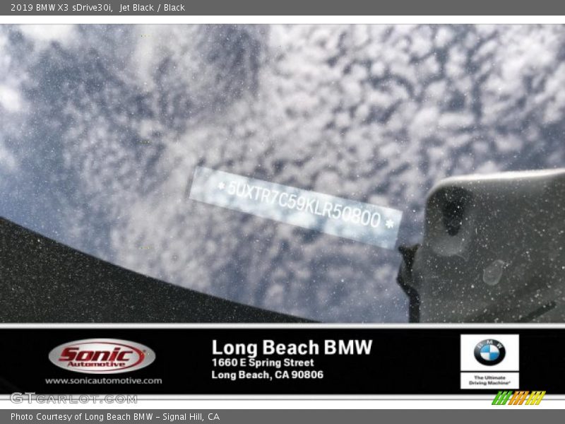 Jet Black / Black 2019 BMW X3 sDrive30i