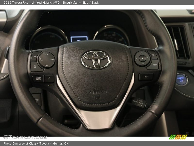 Electric Storm Blue / Black 2016 Toyota RAV4 Limited Hybrid AWD